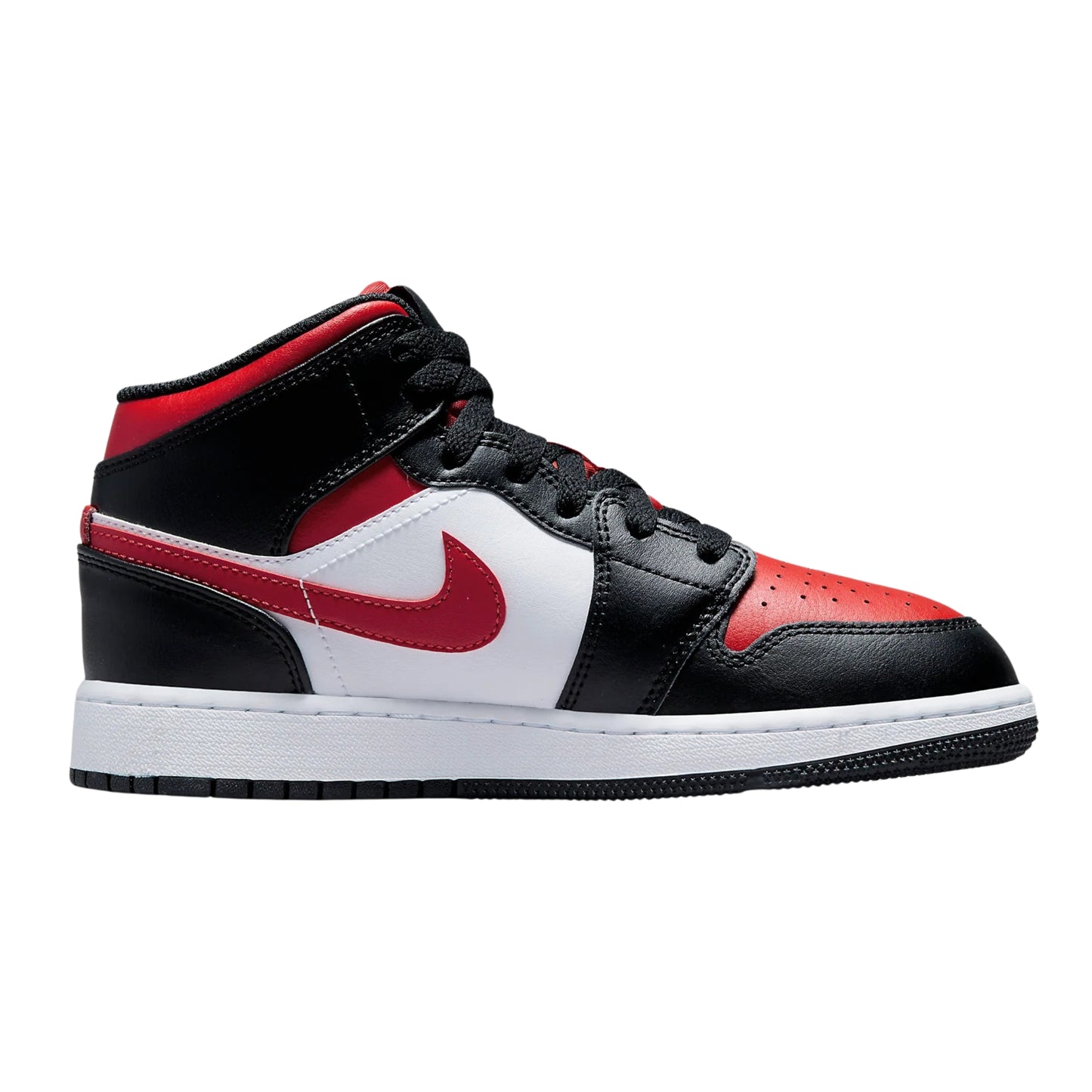 Jordan 1 Mid Black Fire Red (GS)