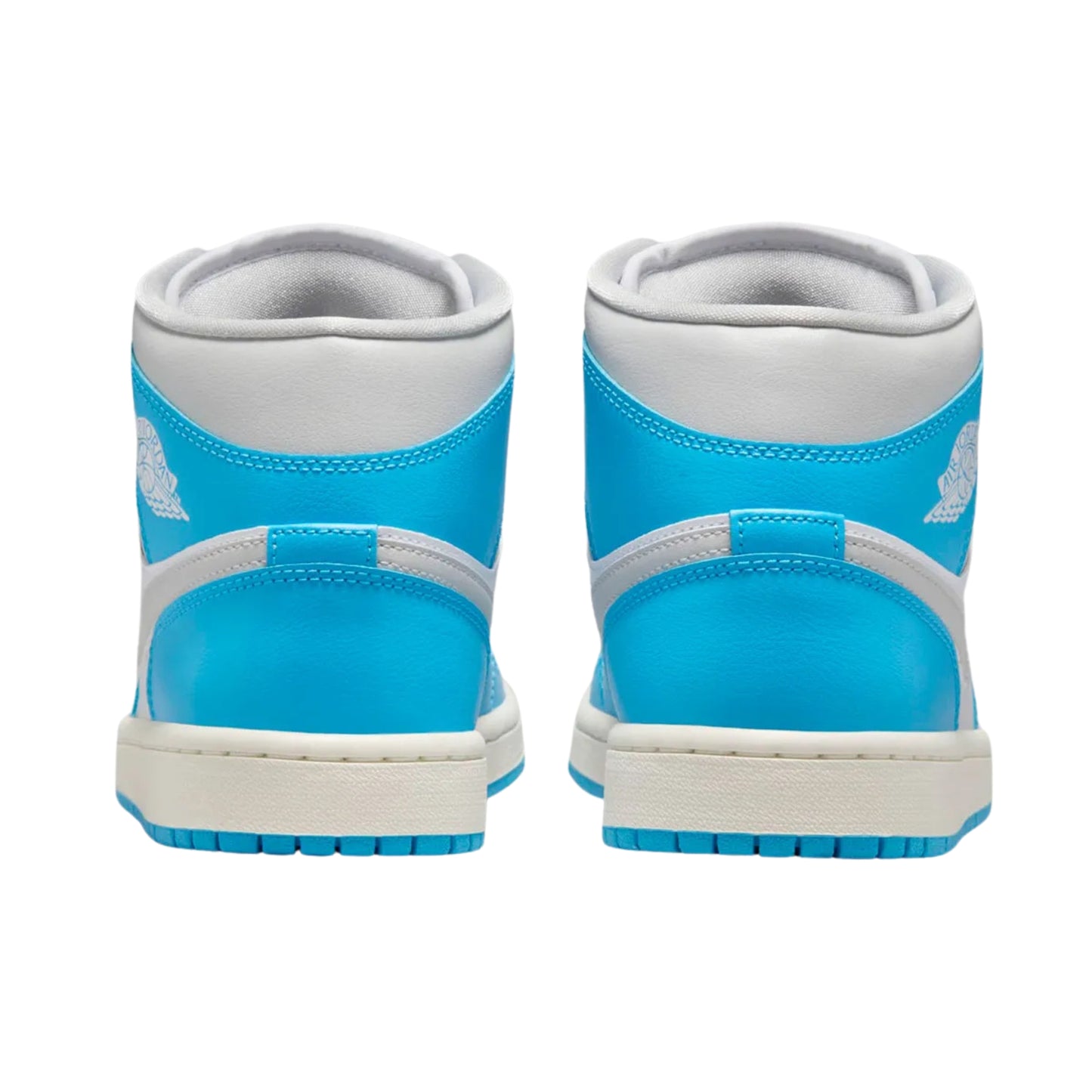 Jordan 1 Mid Dark Powder Blue White Sail Neutral Grey