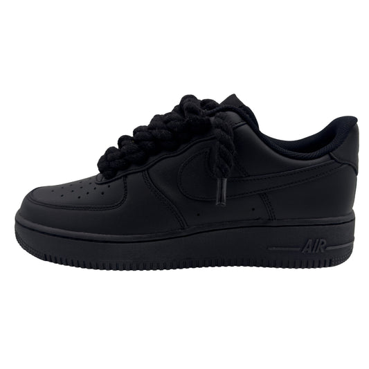 Nike Air Force 1 Low ‘07 Triple Black / Black Rope Laces