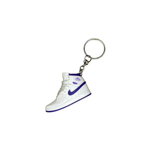 Kulcstartó - Jordan 1 High White Court Purple