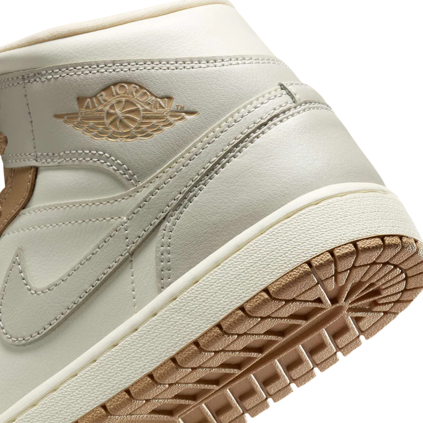 Jordan 1 Mid Tan Toe