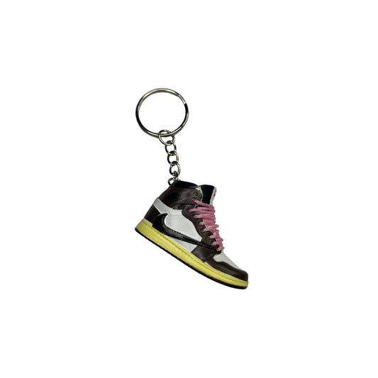Kulcstartó - Jordan 1 High Travis Scott Mocha Pink Lace