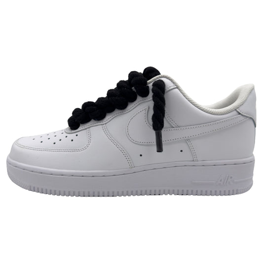 Nike Air Force 1 Low ‘07 Triple White / Black Rope Laces